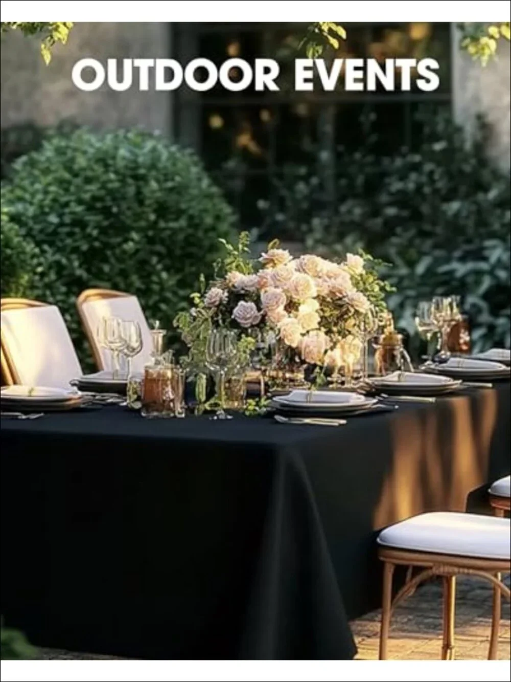 Polyester Tablecloth 60x102 Reusable Washable 12 Pack Rectangular